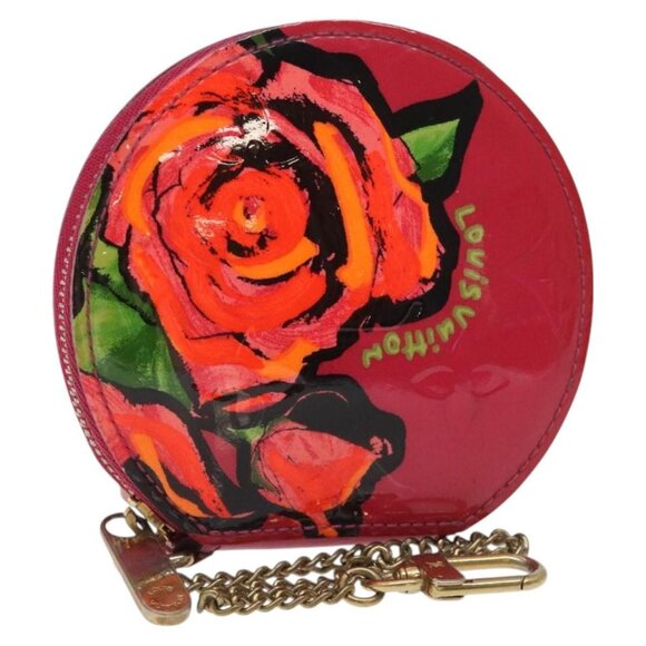 LOUIS VUITTON Vernis Rose Porte Monnaie Chapeau Coin Purse - Picture 2 of 16